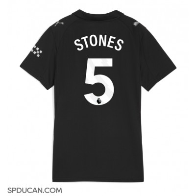 Zenski Nogometni Dres Manchester City John Stones #5 Gostujuci 2025-26 Kratak Rukav Zenski Nogometni Dres Manchester City John Stones #5 Gostujuci 2025-26 Kratak Rukav